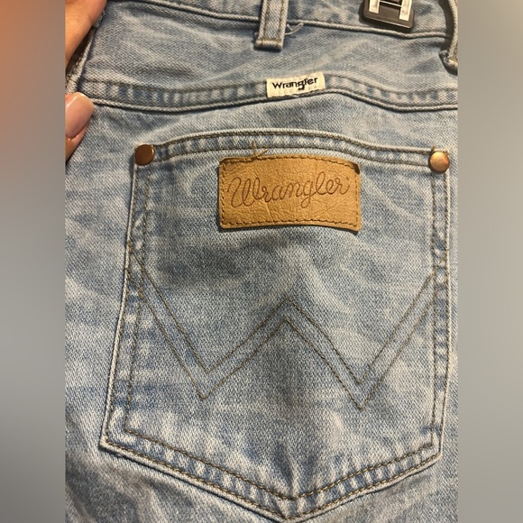 Wrangler Meow Laser Tiger Print Wanderer Jeans High Rise Flare Size 27 x 34 - Picture 8 of 13